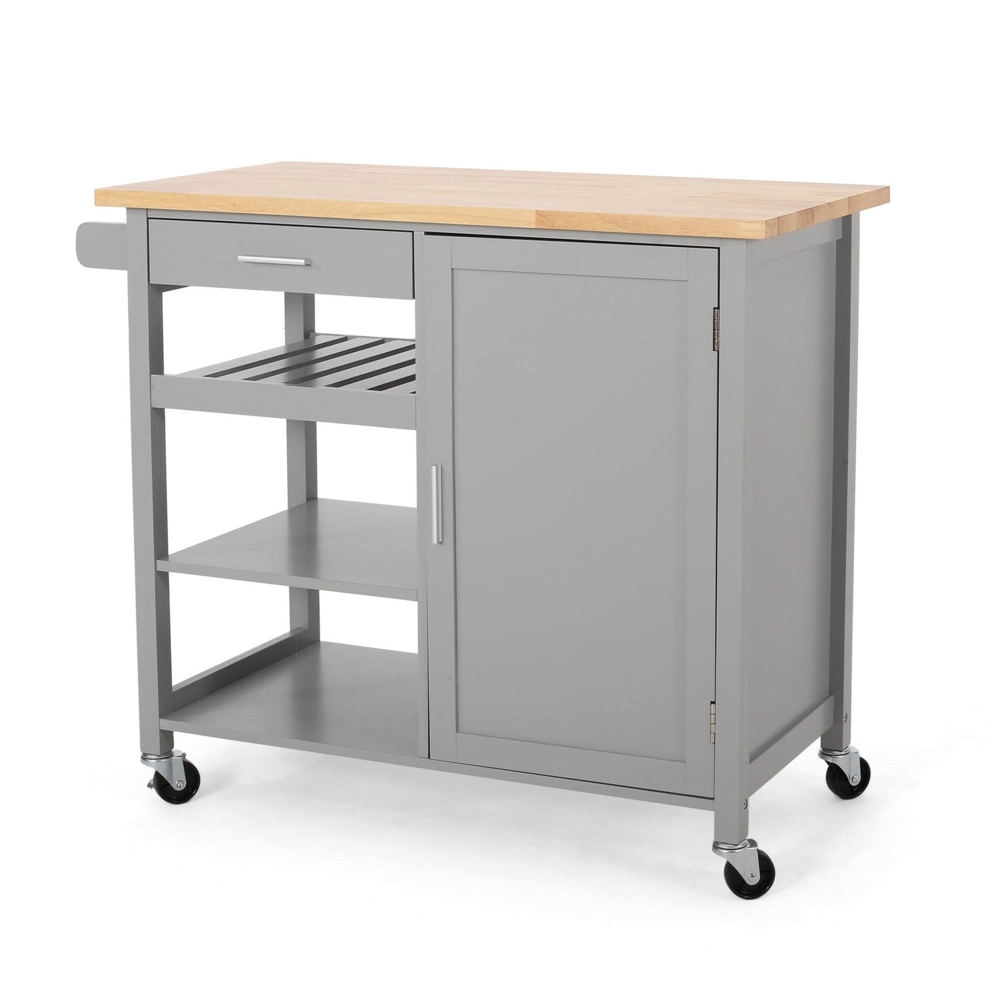 Kitchen Cart Grey Wood