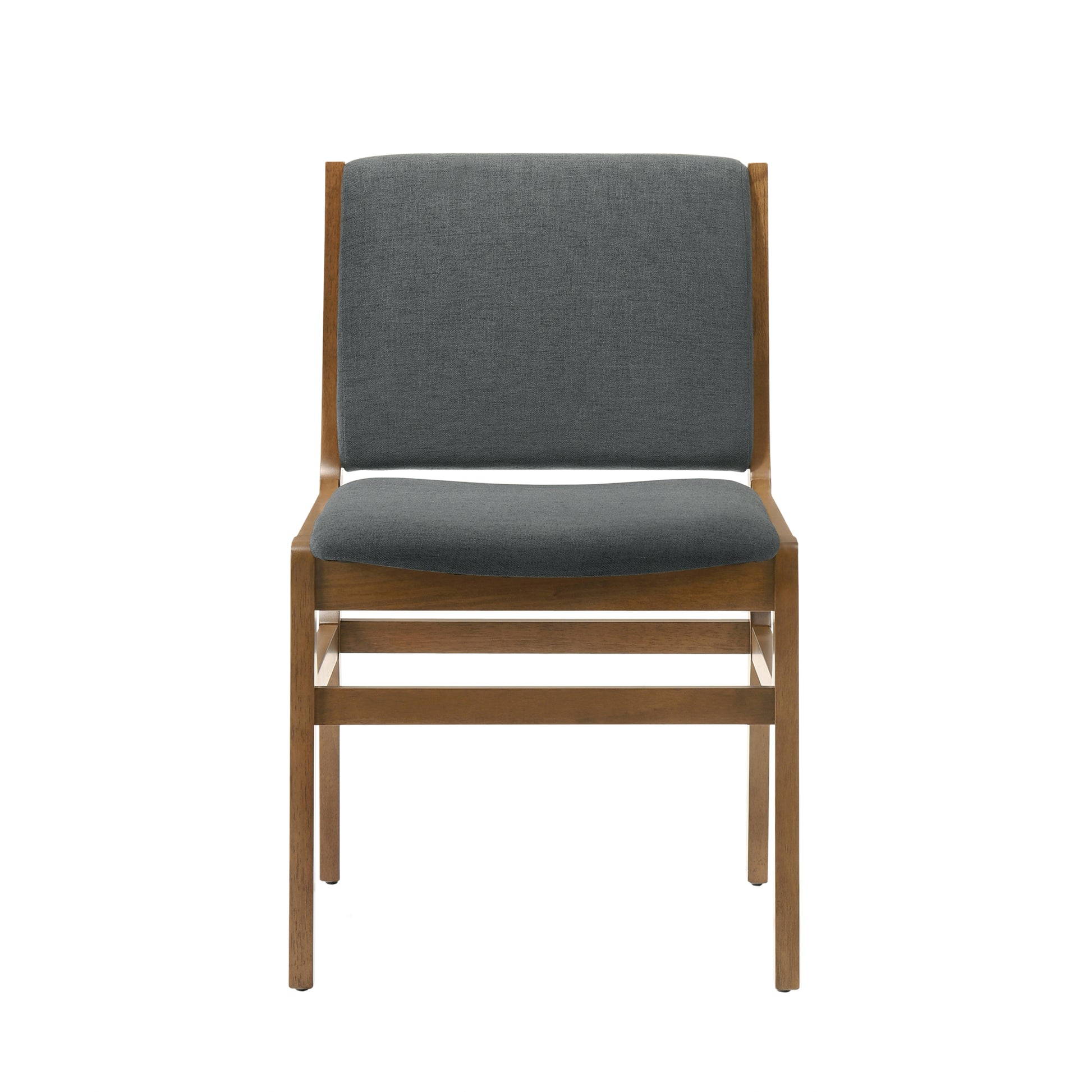 Dining Chair Dark Gray Fabric