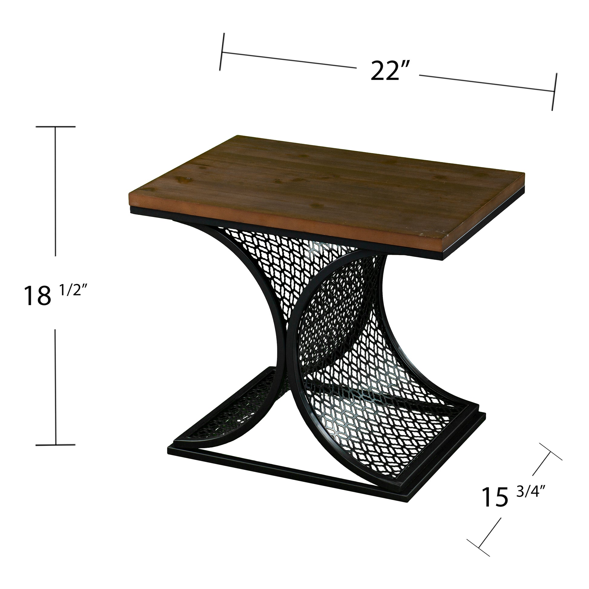 Chapnily Two Tone Accent Table Black Mdf