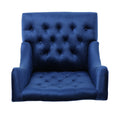 Upholstered Side Chair Navy Blue Velvet