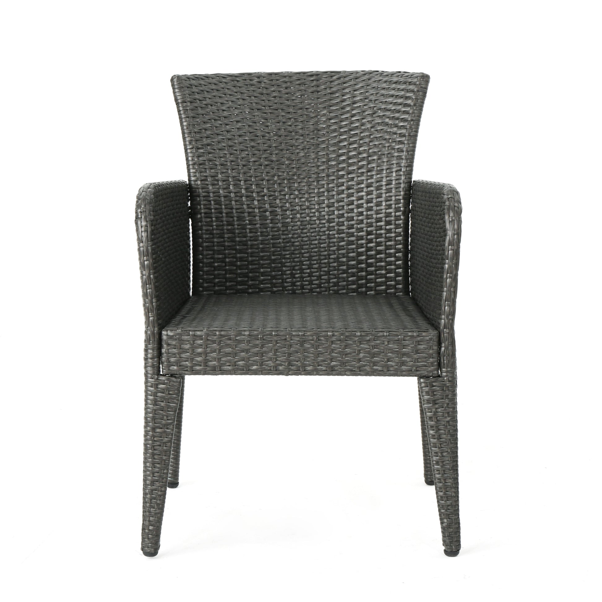 Anaya Kd Pe Dining Chair,Set Of 2 Grey Iron