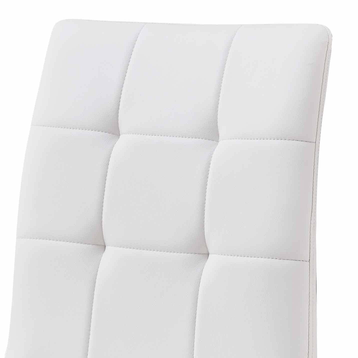 Escondido Side Chair Set Of 2 White Pu White Faux Leather