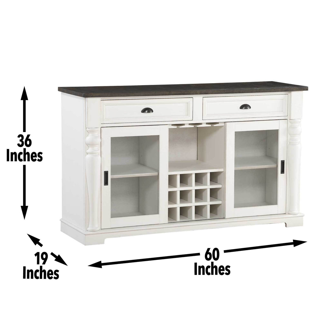 Joanna Server Two Tone - White Wood