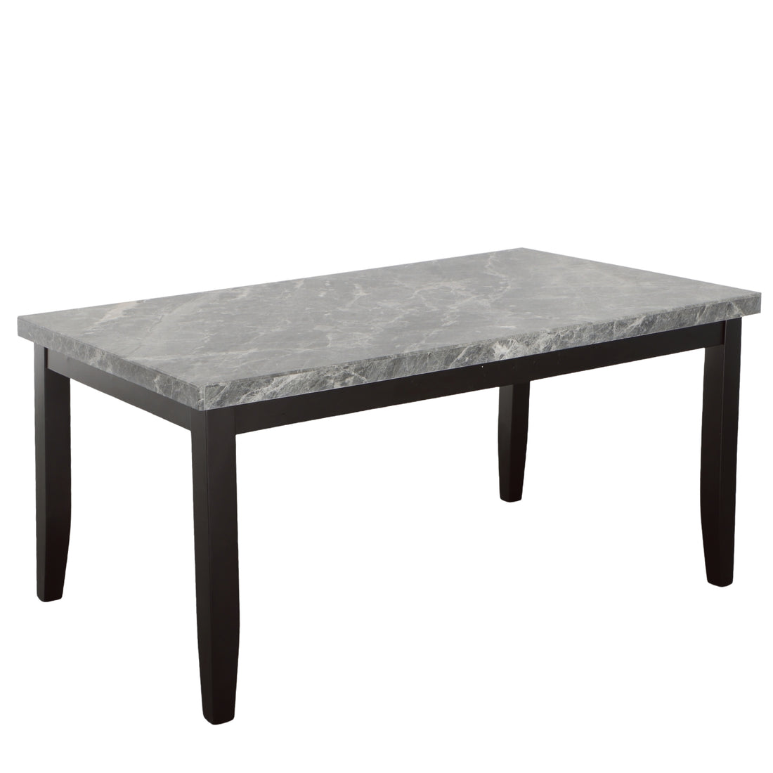 Napoli Gray Marble Top Dining Table Dark Gray Dark Gray Marble