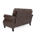 Seat Dark Brown Solid Wood Mdf