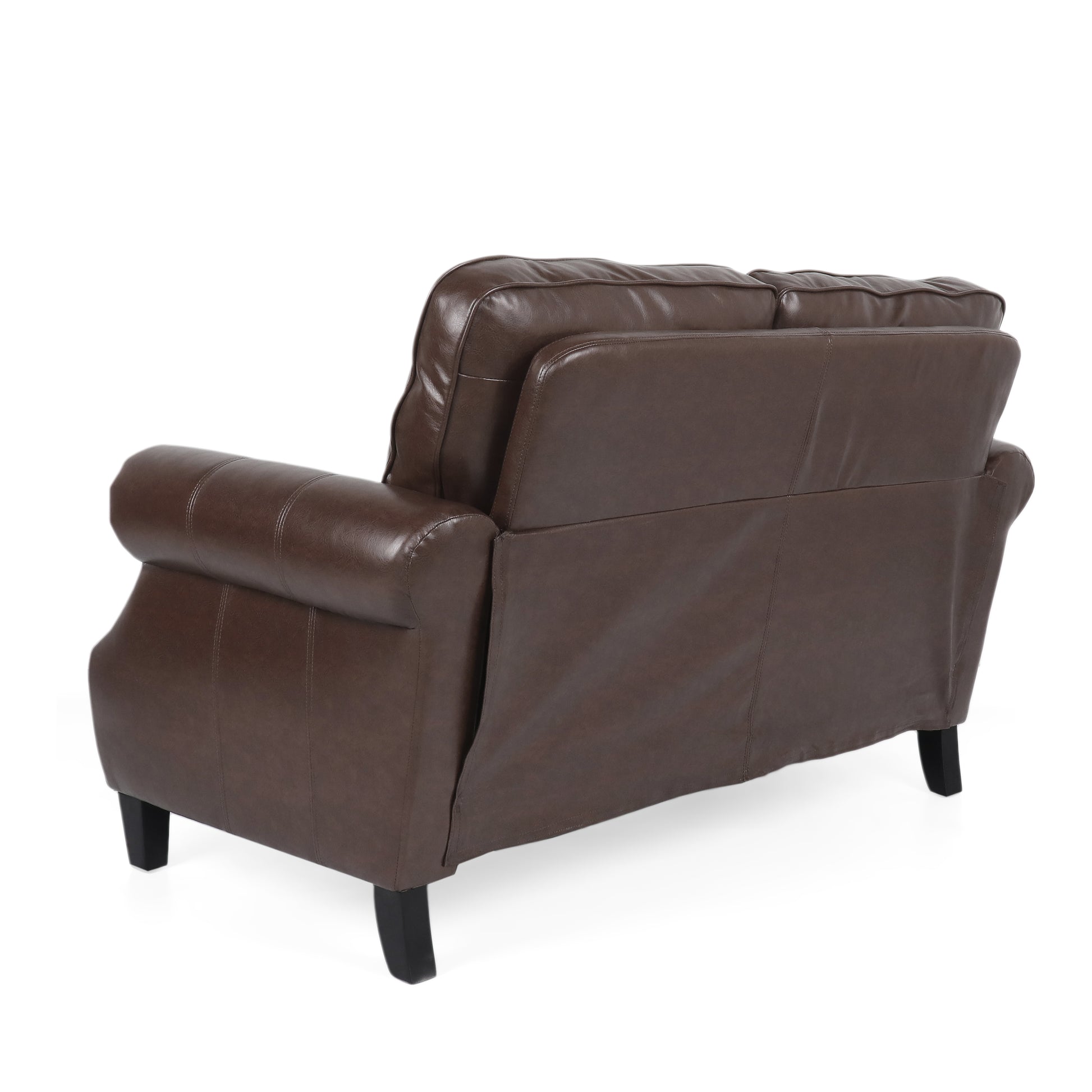 Seat Dark Brown Solid Wood Mdf