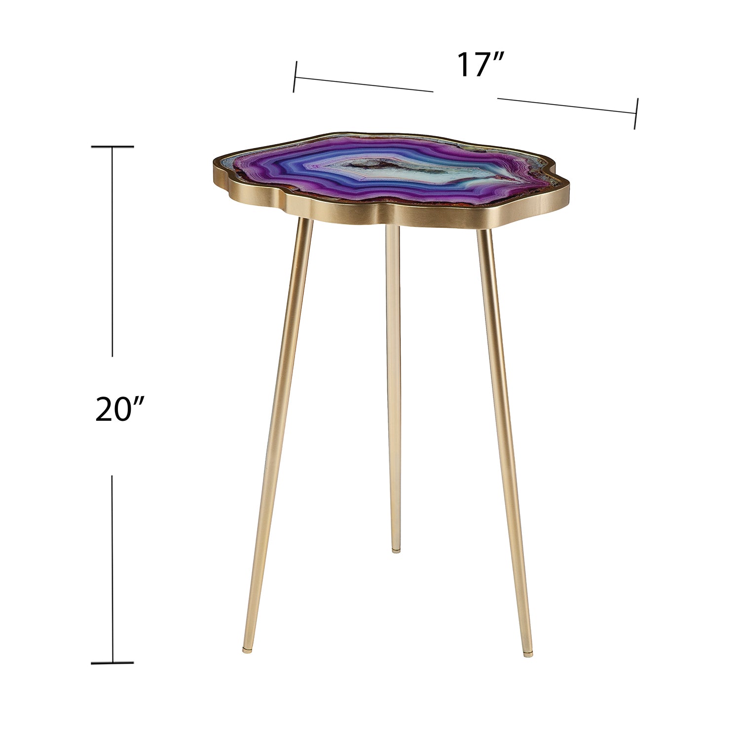 Norcova Accent Table Purple Purple Mdf