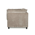 Club Chair Beige Brown Fabric