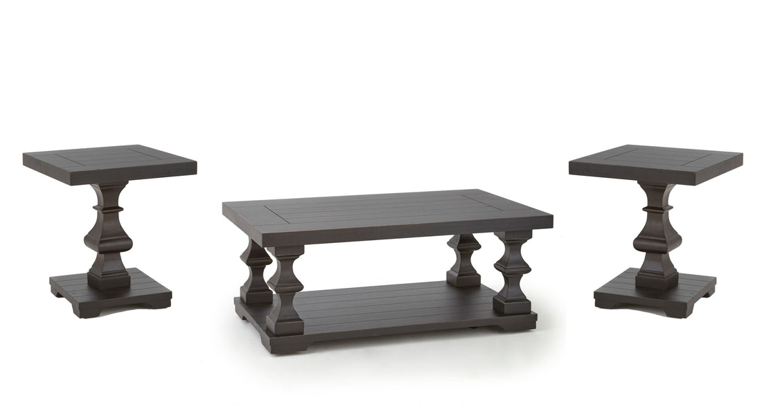 Dory 3 Piece Table Set Brown Brown Wood