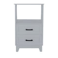 2 Drawer Cabinet - Gray Mdf