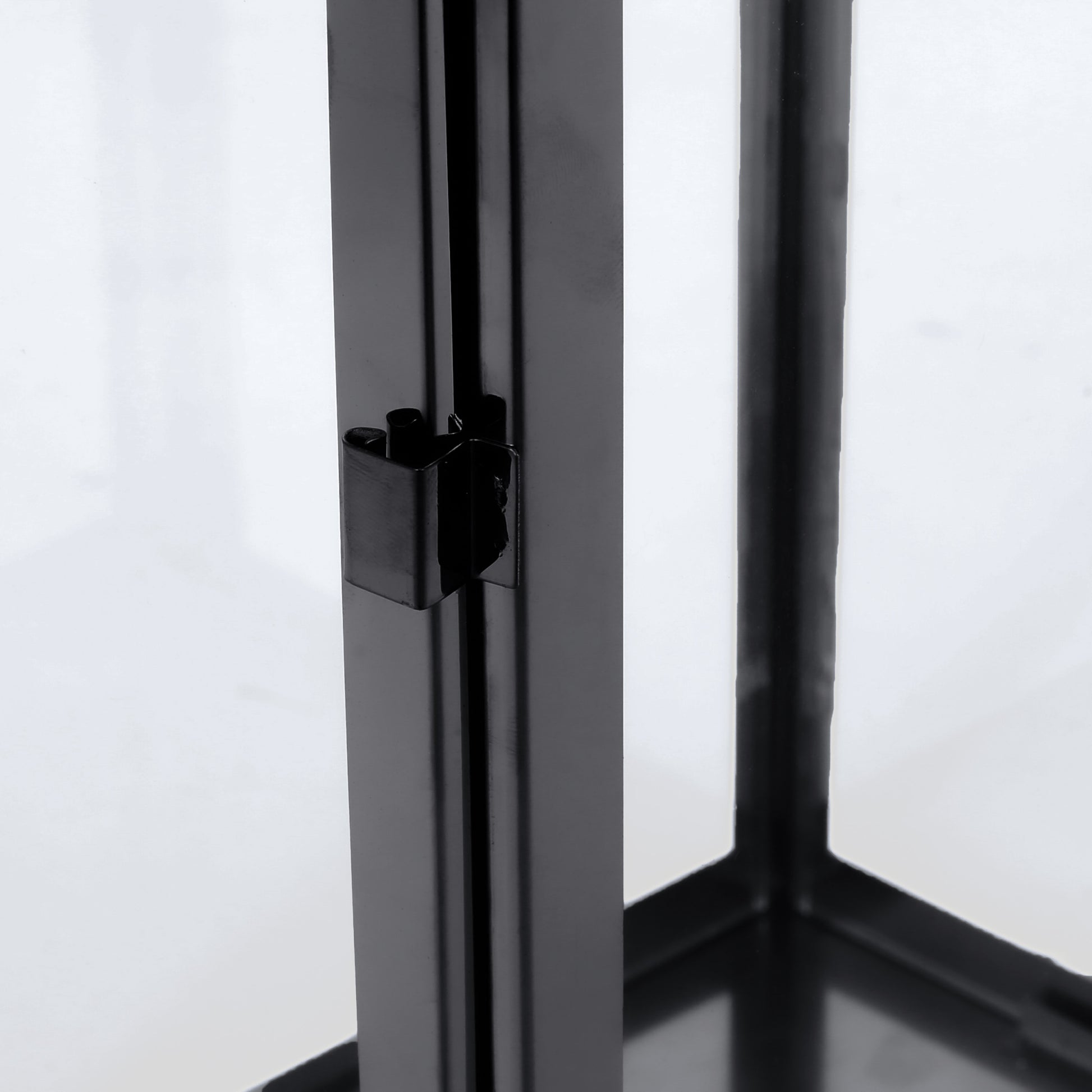 Larry 19"H Stainless Steel Lantern Black Stainless Steel