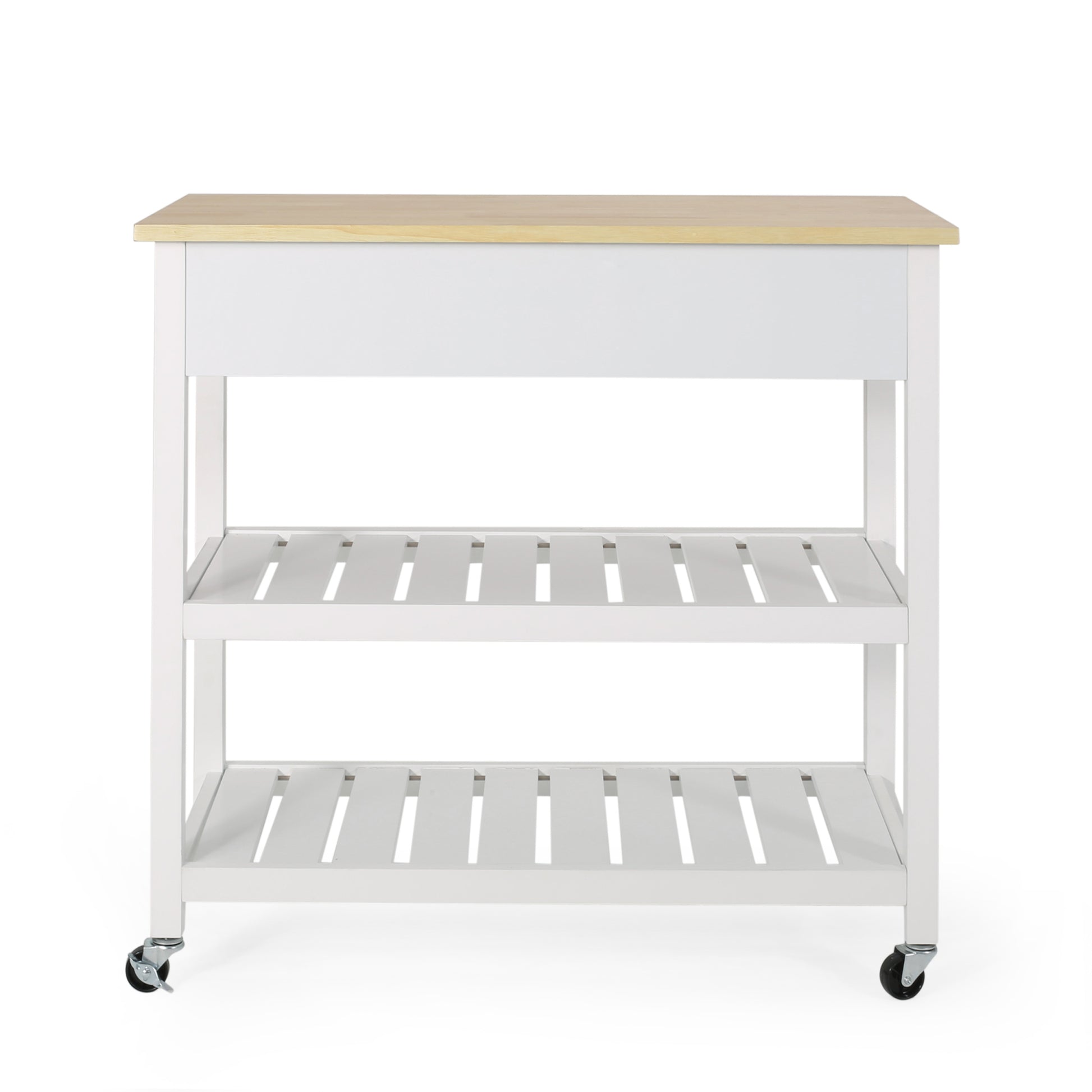 Kitchen Cart White Wood