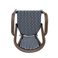 Bistro Chair Black White Rattan