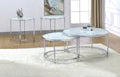 Rayne 3 Piece Table Set White White Stainless Steel