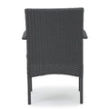 Cordoba Kd Pe Wicker Dining Chair Grey Pe Rattan Iron Waterproof Fabric