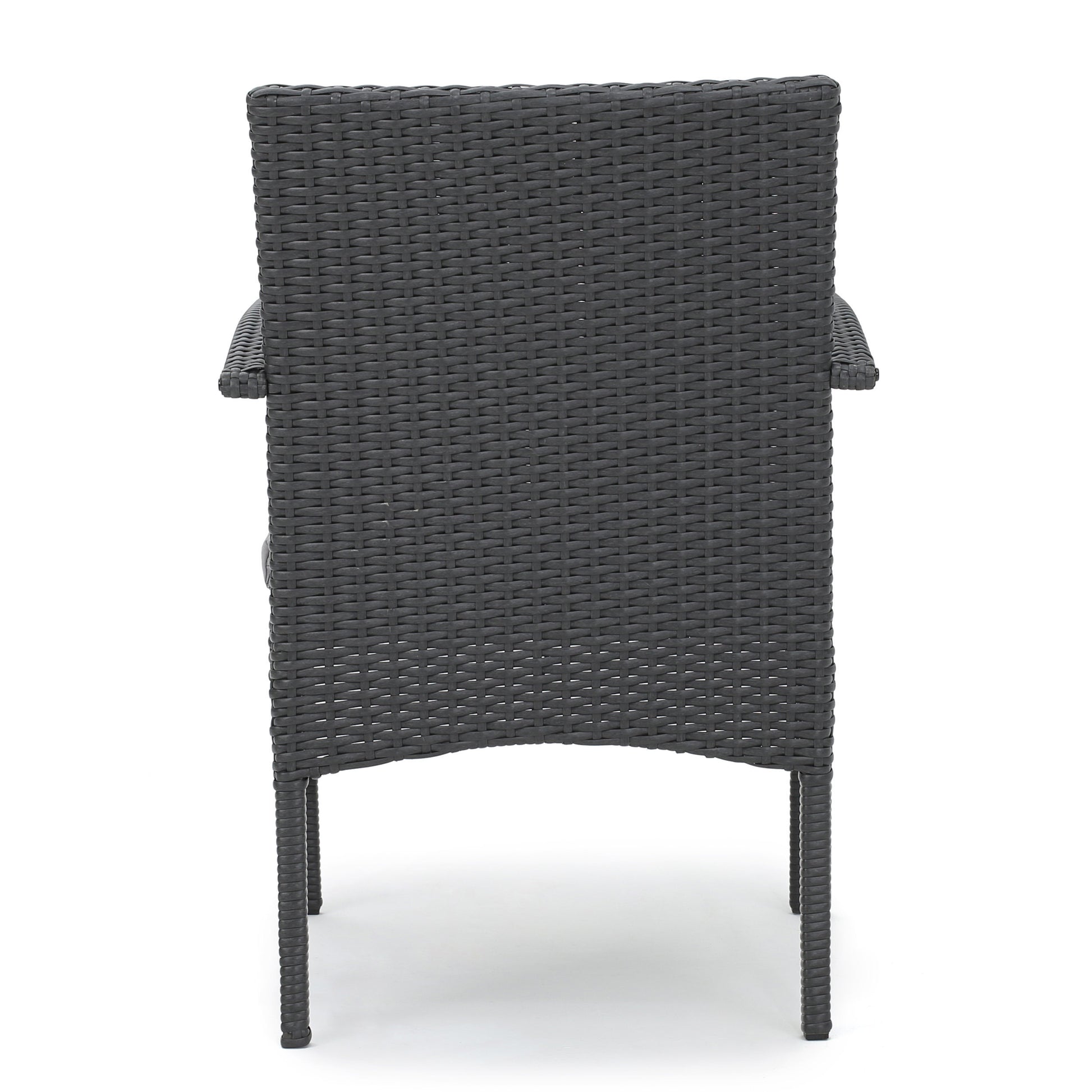 Cordoba Kd Pe Wicker Dining Chair Grey Pe Rattan Iron Waterproof Fabric