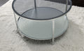 Frostine Round Coffee Table Silver Silver Metal