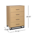 4 Drawer Chest Natural Mdf