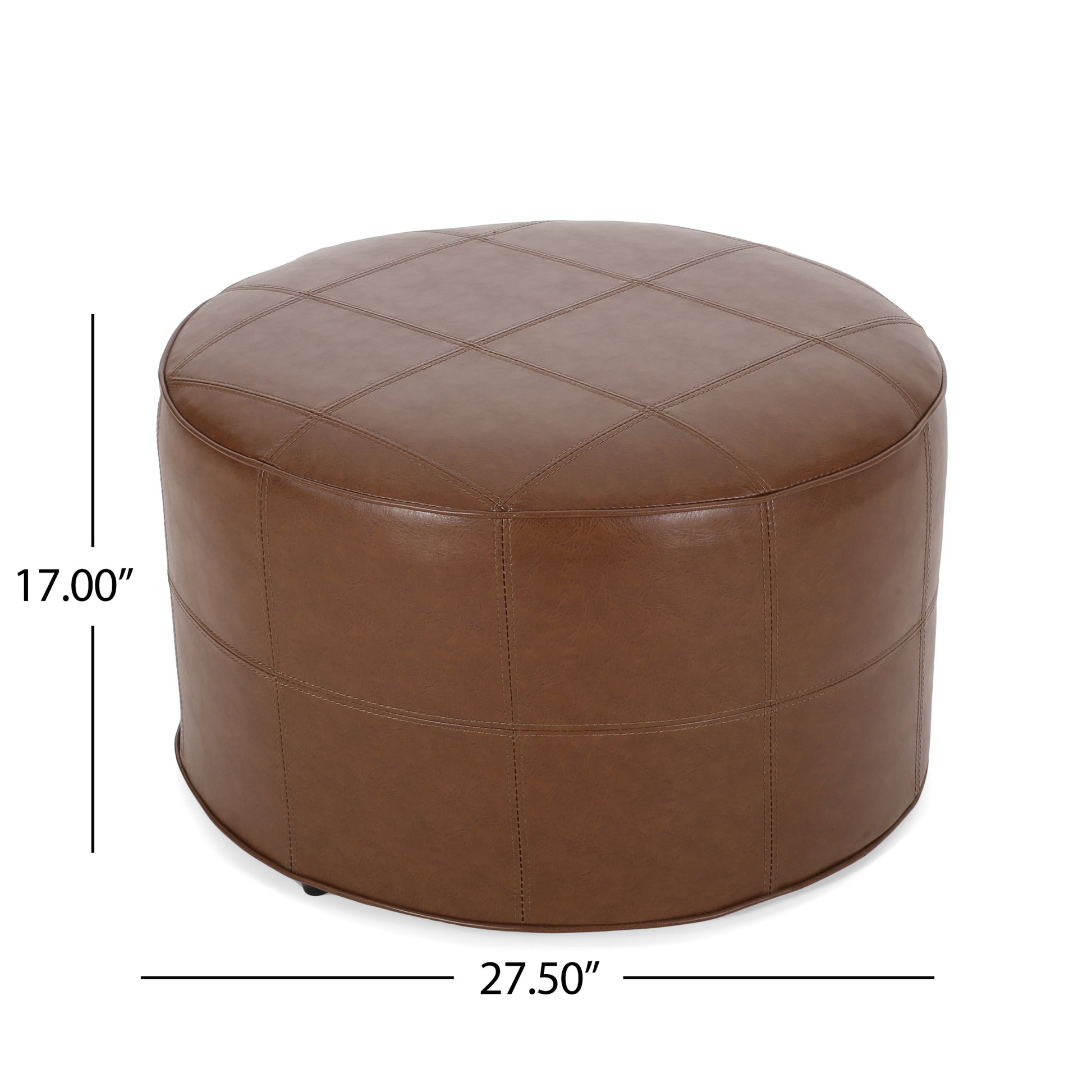 Ottoman Light Brown Pu