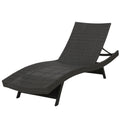 Salem Pe Wicker Chaise Lounge Grey Rattan