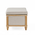 Osgood Storage Ottoman White Fabric