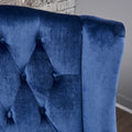 Upholstered Side Chair Navy Blue Velvet