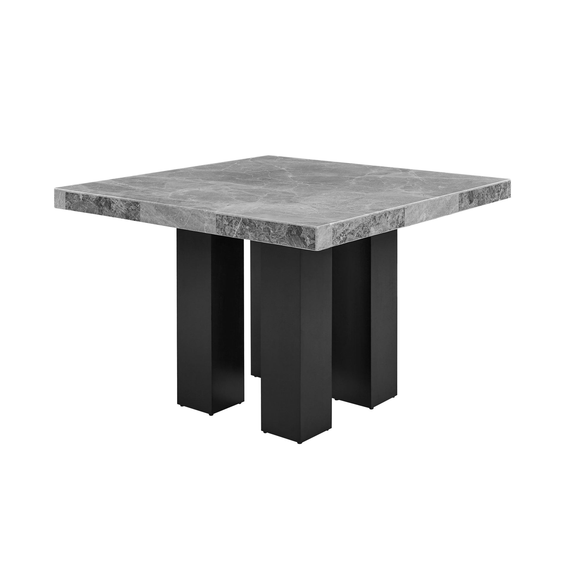 Camila Square Gray Marble Top Table Dark Gray Dark Gray Marble