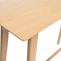 Wood Bar Table, Natural Oak Finish, 17.72 In X 47.24 In X 42.01 In Natural Mdf