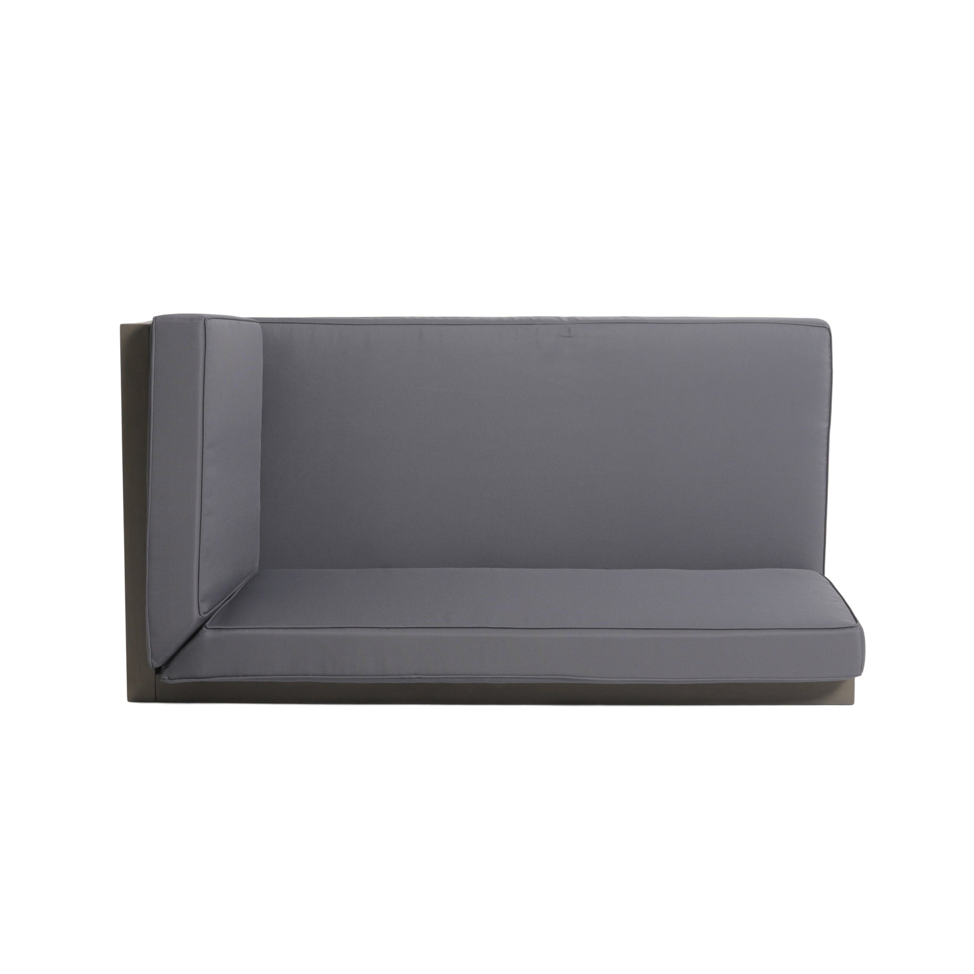 Brava X Back Corner Bench R With Coffee Table Dark Grey Acacia Wood