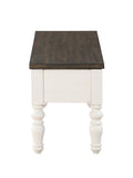 Joanna Storage Bench Two Tone White Wood