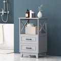 2 Drawer Cabinet - Gray Mdf