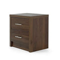 Bologna Bedroom 2 Drawer Nightstand Walnut Mdf