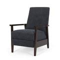 24.75'' Wide Wood Hand Manual Club Recliner Charcoal Fabric