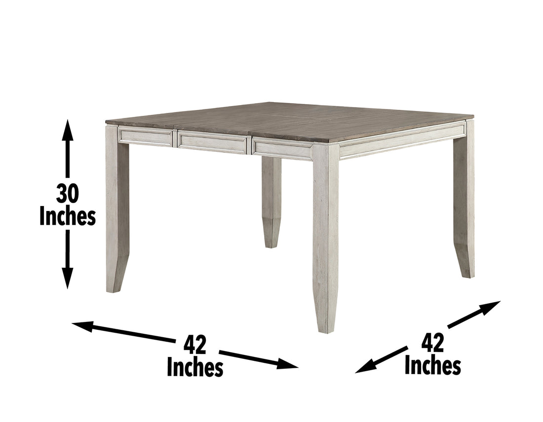 Abacus 5 Piece Counter Dining Set White White Wood