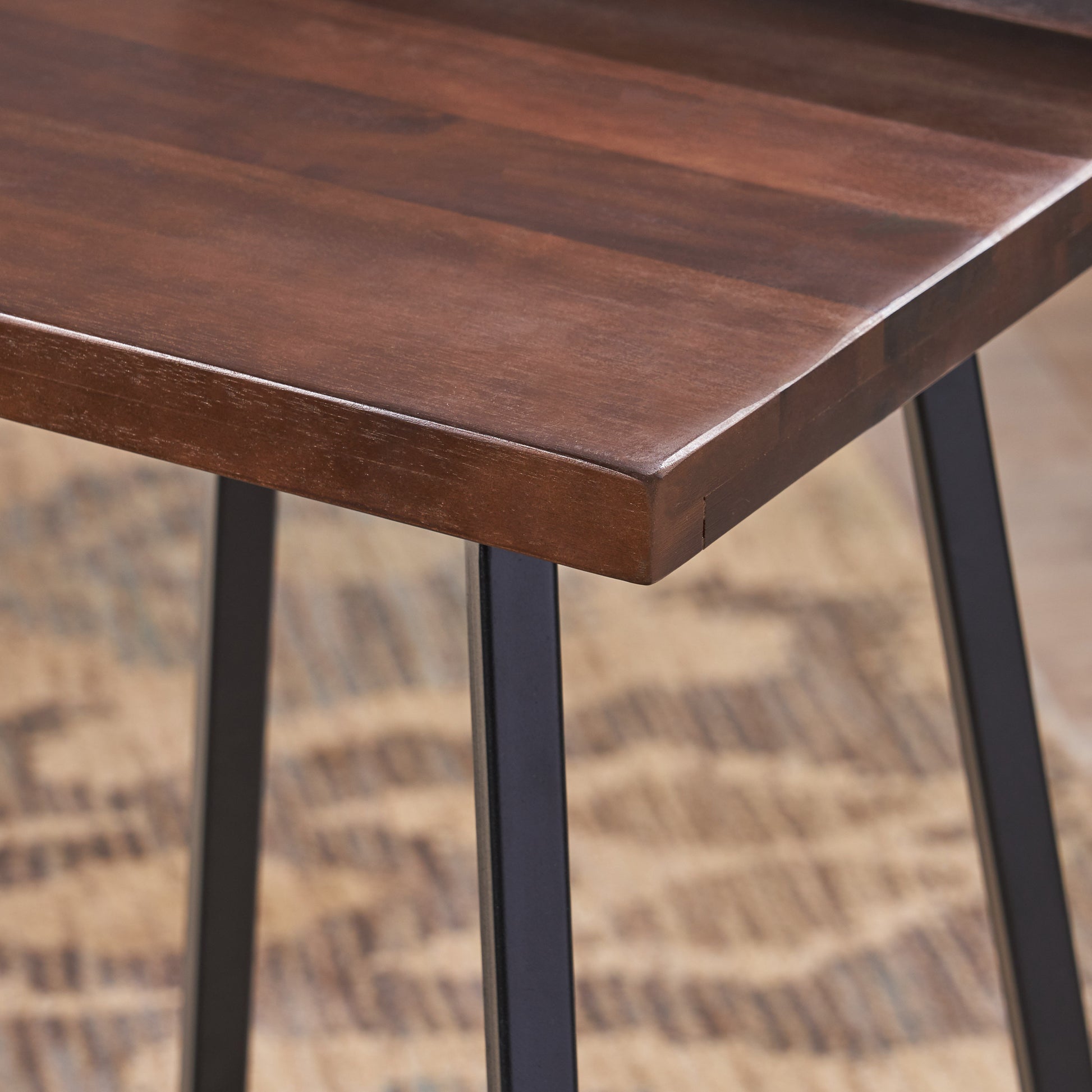 Jut Barstool Brown Acacia Wood