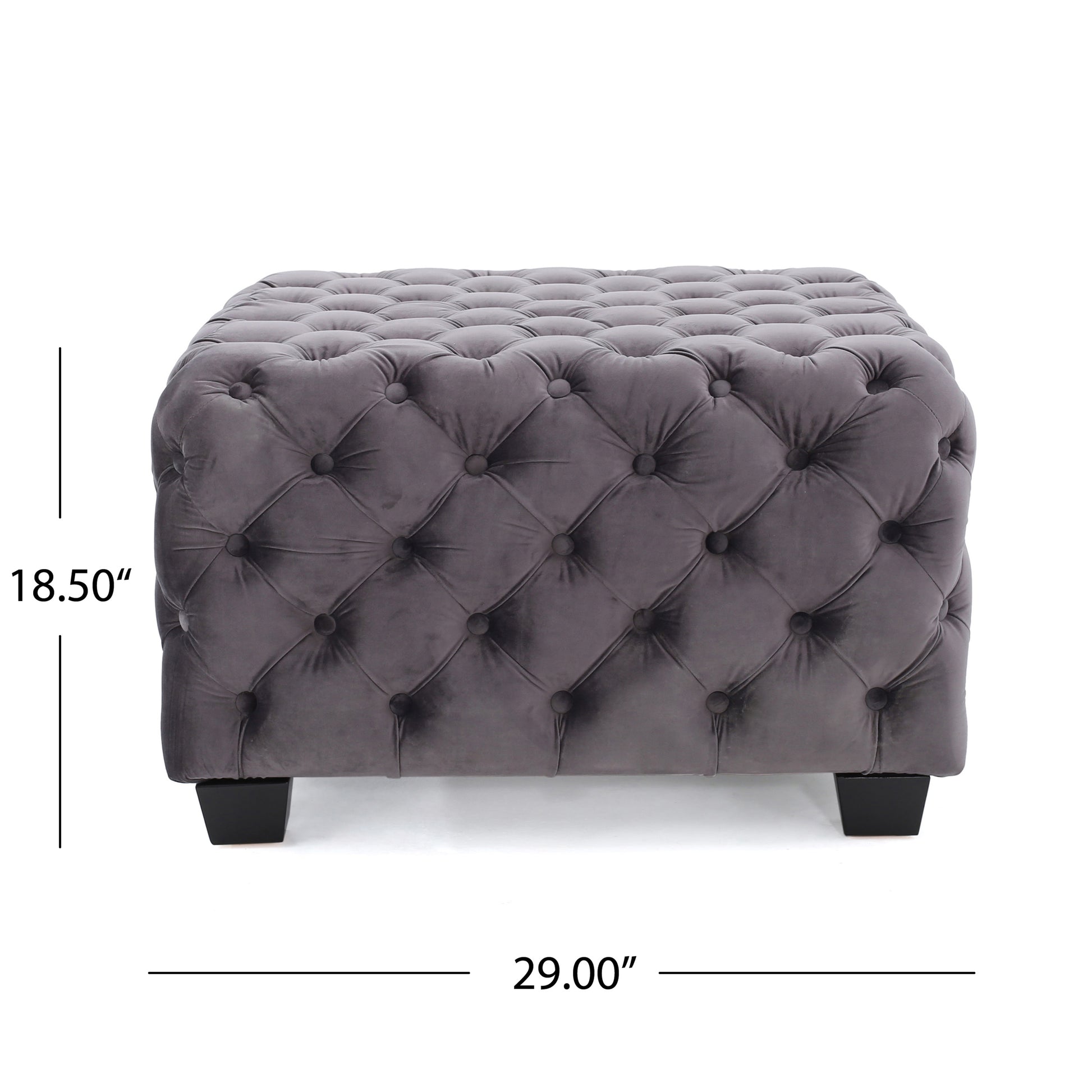 Ottoman Grey Velvet