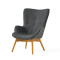 Contour Chair Set Dark Grey Fabric