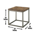 Lorenza End Table Brown Brown Steel