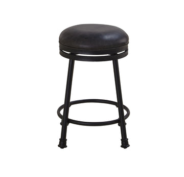 Claire Swivel Counter Stool Dark Brown Dark Brown Faux Leather