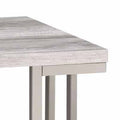 David End Table White White Iron