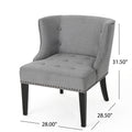 Occassional Chair Grey Fabric