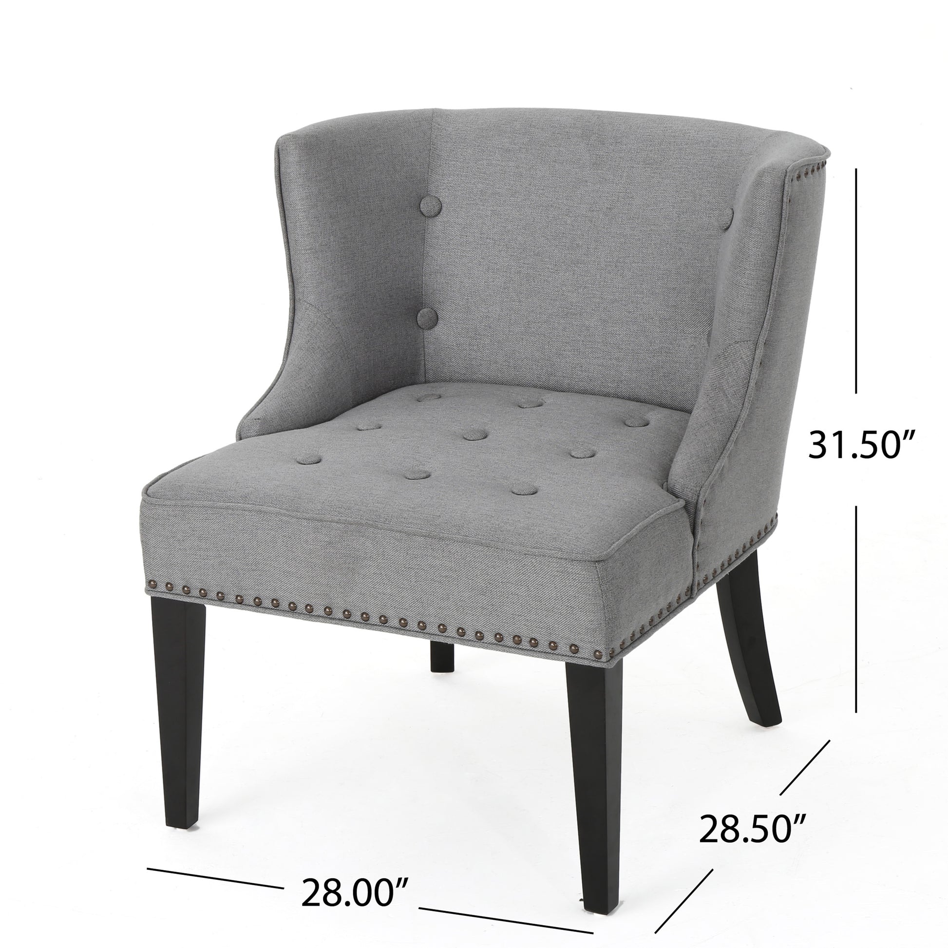 Occassional Chair Grey Fabric