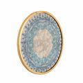 Round Transfer Light Blue Wall D Cor Blue Metal