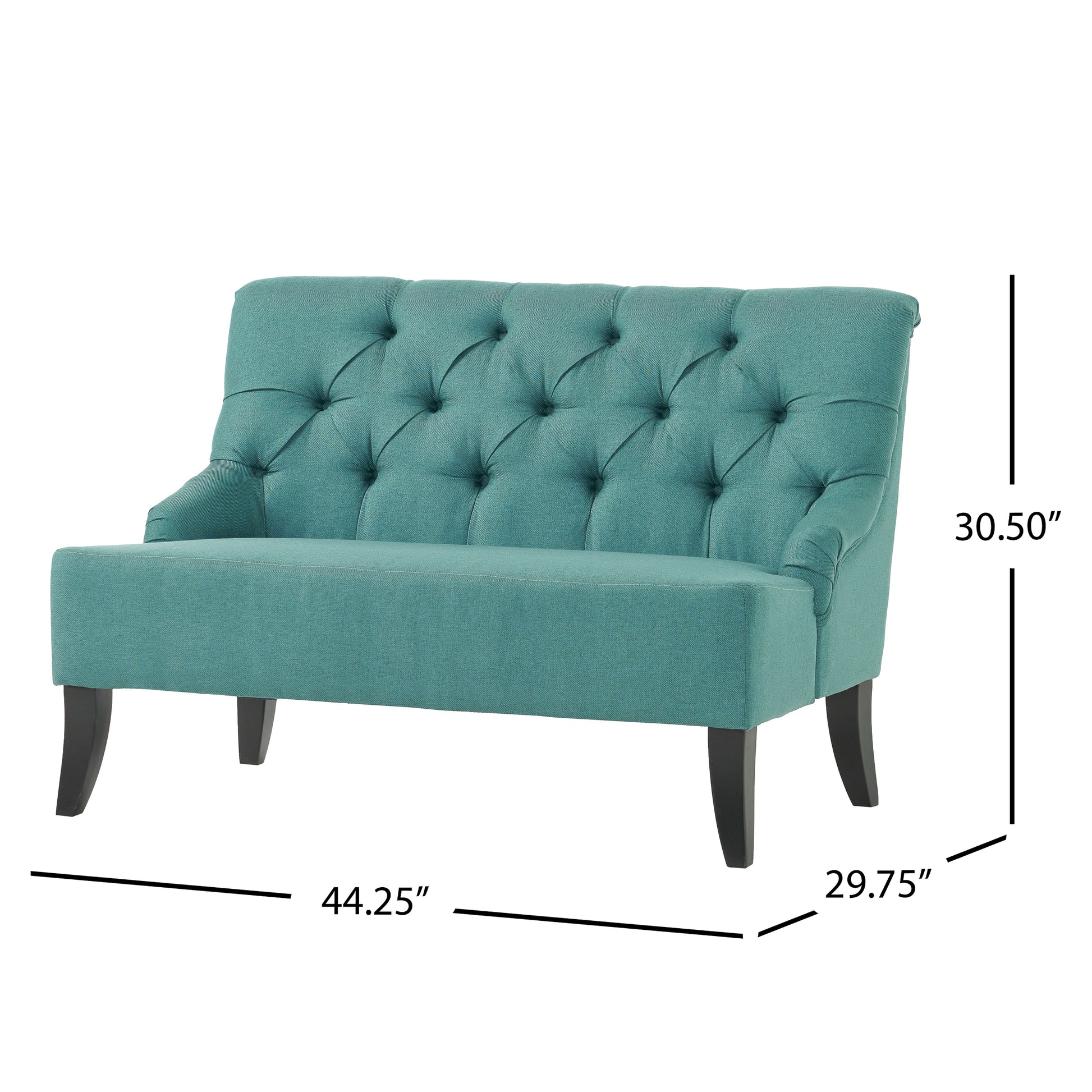 Nicole Kd Settee Teal Fabric