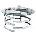 Tayside Coffee Table Gray Chrome Iron