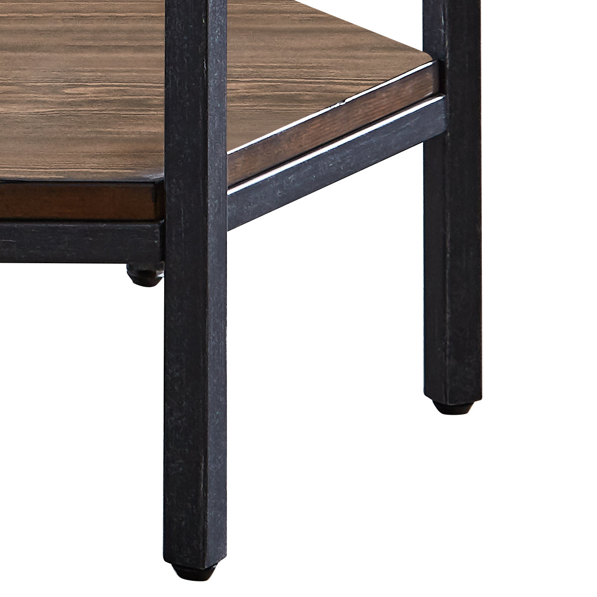 Ultimo Hexagon End Table Brown Brown Iron