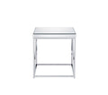 Evelyn Mirror Top End Table Silver Silver Iron