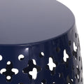 Metal End Table Large Navy Blue Iron