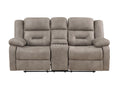 Abilene Console Manual Loveseat Tan Tan Wood 2 Seat