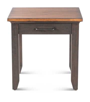 Bear Creek End Table Brown Brown Wood